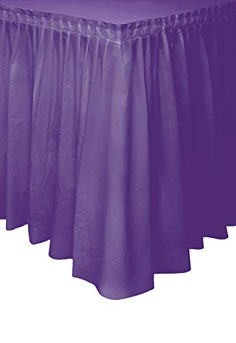 Dark Purple Plastic Table Skirt, 29" x 14ft.