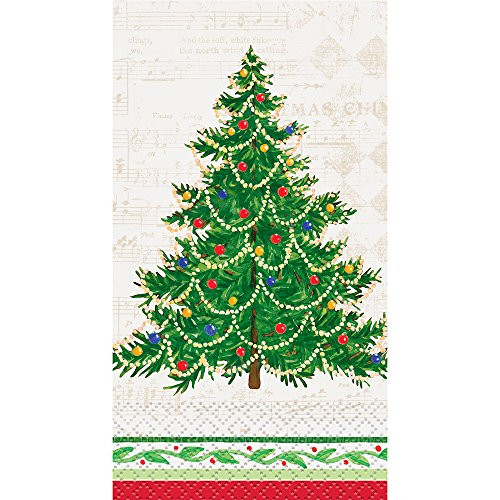 Classic Christmas Tree Paper Guest Napkins, 16ct