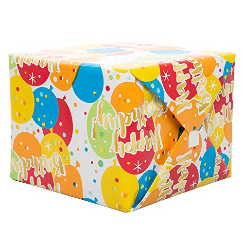 Foil Glitzy Rainbow Happy Birthday Wrapping Paper Foil Glitzy Rainbow Happy Birthday Wrapping Paper