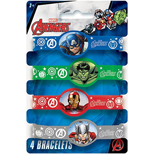 Avengers Silicone Wristband Party Favors, 4ct Avengers Silicone Wristband Party Favors, 4ct