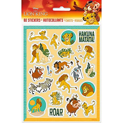 Unique Disney The Lion King Party Sticker Sheets, 4 Ct.