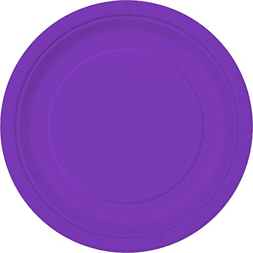 Neon Purple Paper Cake Plates, 20ct