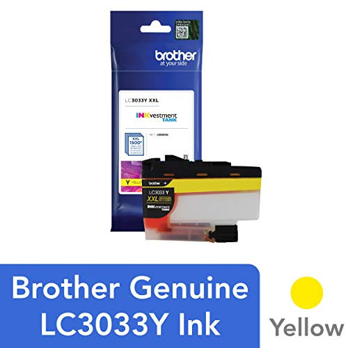 Brother Genuine LC3033Y, Single Pack Super High-Yield Yellow INKvestment Tank Ink Cartridge, Page Yield Up to 1,500 Pages, LC3033, Amazon Dash Replenishment Cartridge Brother Genuine LC3033Y, Single Pack Super High-Yield Yellow INKvestment Tank Ink Cartridge, Page Yield Up to 1,500 Pages, LC3033, Amazon Dash Replenishment Cartridge