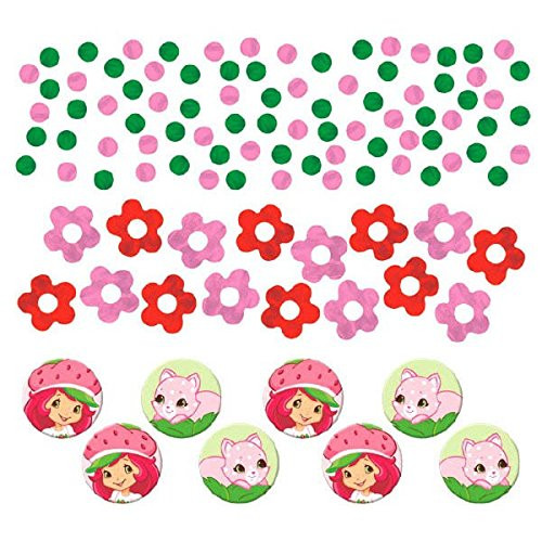 Amscan Pretty Strawberry Shortcake Birthday Party Value Confetti Decoration (1 Piece), 1.2 oz, Multicolor
