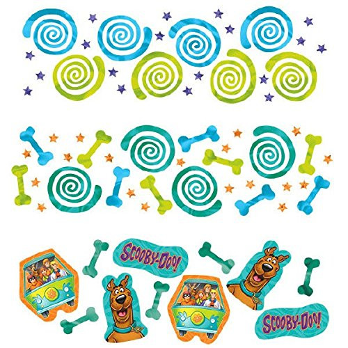 amscan Awesome Scooby-Doo Value Confetti Birthday Party Decoration, 1.2 oz, Teal/Purple/Green