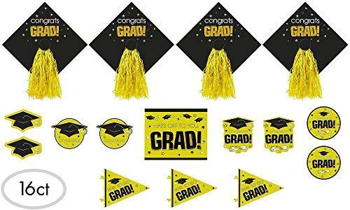 Amscan 190514.09 Cutout Decors, Multi Sizes, Yellow