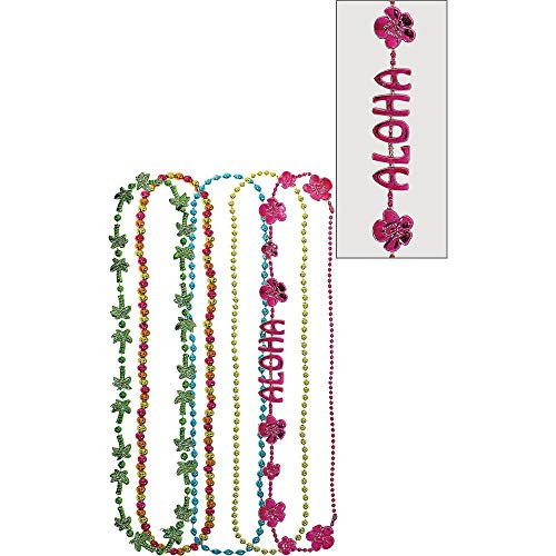 Amscan Tropical Party Necklaces, 32", 5 Ct.
