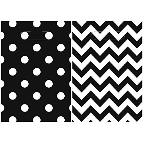 amscan (Amsdd Chevron Loot Bags - Jet Black Party Decoration