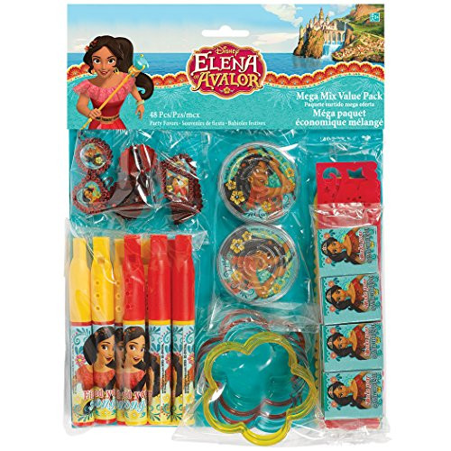 Amscan Mega Mix Favor, Disney Elena of Avalor Collection, Party Accessory, Standard, Multicolor