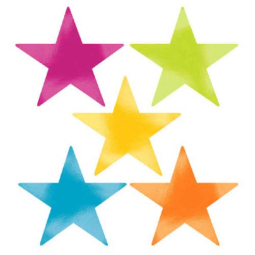 Star Cutouts | Multicolor | 9"| Pack of 5 | Party Decor