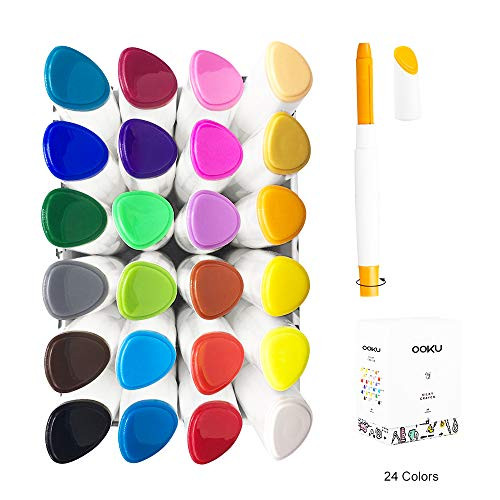 OOKU Gel Crayons 24 Colors Set - Twistable, Retractable & Washable Crayons - Non Toxic Art Supplies for Adults/Kids/Toddlers - 3 in 1 Crayon, Pastels, Watercolors Effect OOKU Gel Crayons 24 Colors Set - Twistable, Retractable & Washable Crayons - Non Toxic Art Supplies for Adults/Kids/Toddlers - 3 in 1 Crayon, Pastels, Watercolors Effect