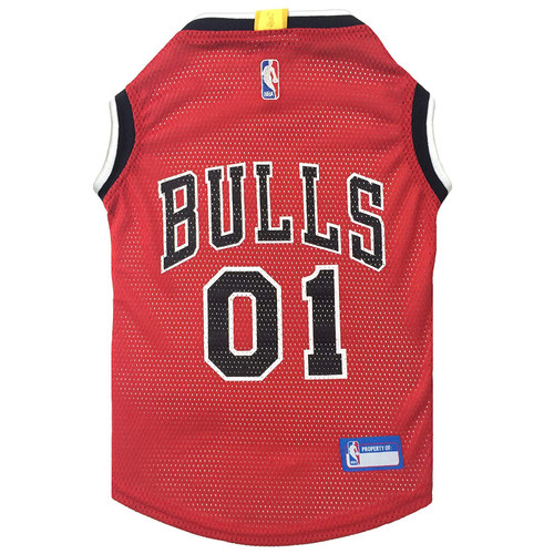 Pets First NBA Chicago Bulls Basketball Pet Jersey, Medium