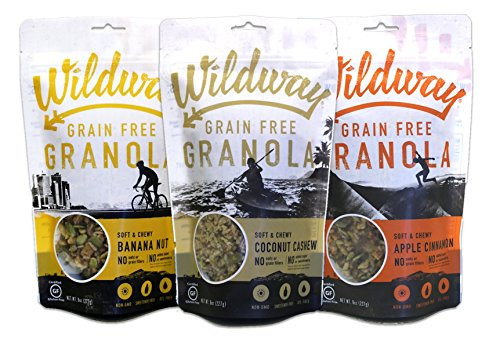 Wildway Gluten-free, Paleo, Grain-Free Granola Variety 3 Count, 8 oz (Certified gluten-free, Paleo, Vegan, Non-GMO) Wildway Gluten-free, Paleo, Grain-Free Granola Variety 3 Count, 8 oz (Certified gluten-free, Paleo, Vegan, Non-GMO)
