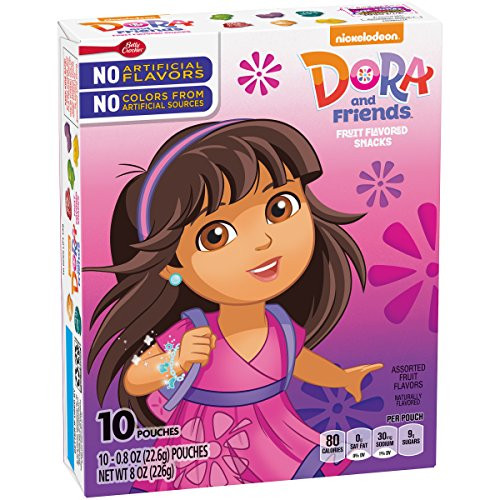 Betty Crocker Dora and Friends Fruit Flavored Snacks Assorted Flavors 10 - 0.8 oz Pouches