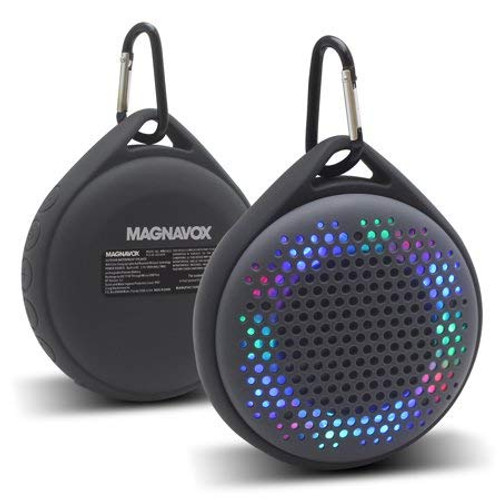 Magnavox Outdoor/Shower Waterproof Speaker with Color Changing Lights and Bluetooth Wireless Technology MMA3623