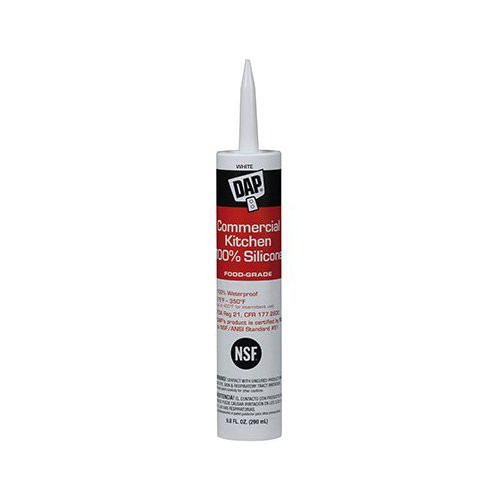 DAP INC 08656 Commercial Kitchen Silicone Wh Raw building material 9.8-Ounce White