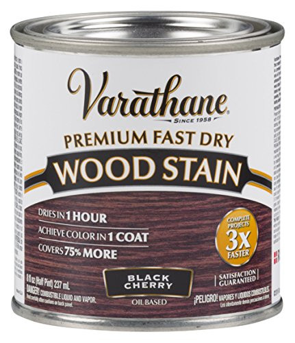 Varathane 262028 Premium Fast Dry Wood Stain, 1/2 Pint, Black Cherry