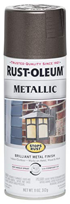 Rust-Oleum 7272830 Stops Rust Metallic Spray Paint, 11 oz, Dark Bronze Rust-Oleum 7272830 Stops Rust Metallic Spray Paint, 11 oz, Dark Bronze