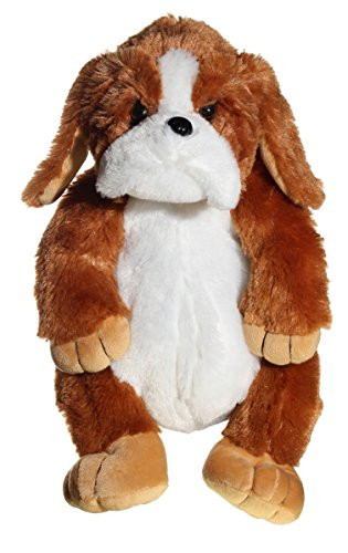 Calplush 14" Cute Fluffy Animal Backpack Pals Bag - Dog Plush Backpack