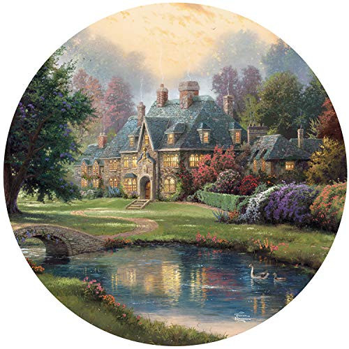 Thomas Kinkade Lakeside Manor Round Puzzle - 500Piece