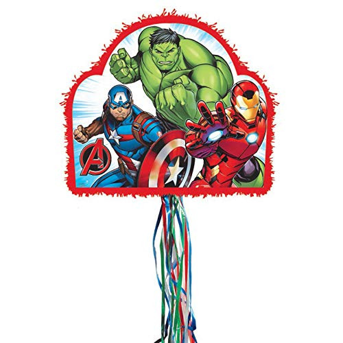 Avengers Pull-String Pinata, As Shown, One Size