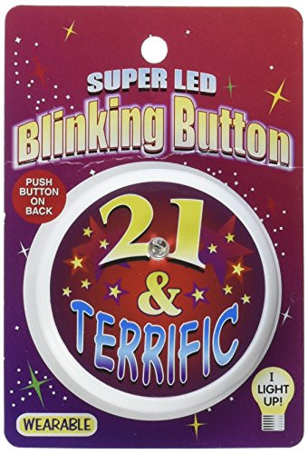 Beistle BL028 21 and Terrific Blinking Button, 2-Inch