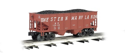 Williams by Bachmann 55-Ton 2-Bay USRA Outside Braced Hopper with Removable Coal Load Western Maryland - O Scale