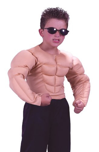 Fun World Muscle Shirt Costume, Large 12-14, Multicolor