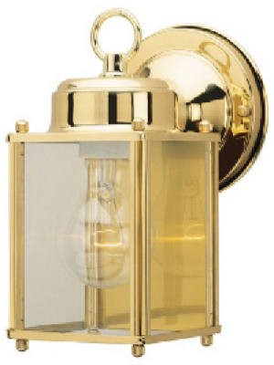 Westinghouse Lighting 66936 One Light Exterior Wall Lantern, Polished Brass