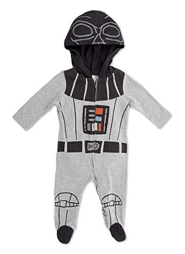 Star Wars Darth Vader Baby Boys Costume Zip-Up Footies with Hood 18 Months