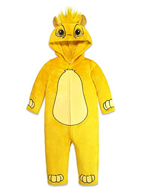 Disney Lion King Simba Toddler Boys Fleece Hooded Costume Zip-Up Coverall 4T Disney Lion King Simba Toddler Boys Fleece Hooded Costume Zip-Up Coverall 4T