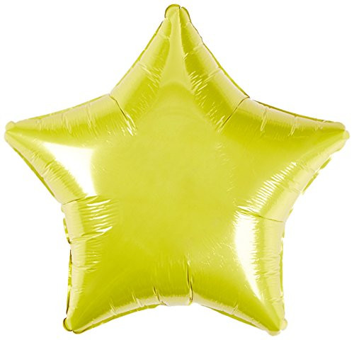 Anagram International Star Foil Flat-Balloon, 19", Metallic Yellow Anagram International Star Foil Flat-Balloon, 19", Metallic Yellow