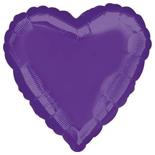 Anagram 25276 Heart-New Purple Foil Balloon, 18"