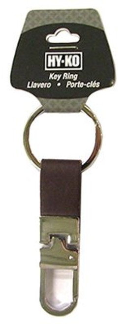 HY-KO PROD CO KHO732 Brown Leather Hy-ko Key Ring HY-KO PROD CO KHO732 Brown Leather Hy-ko Key Ring