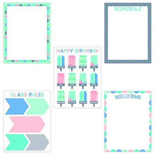Creative Teaching Press Calm & Cool Classroom Essentials 5-Chart Pack, CTP 8743