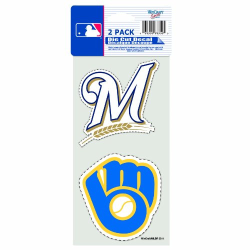MLB Milwaukee Brewers 2-Piece Die-Cut Decal, 4" x 8"