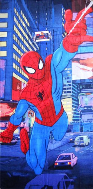 Marvel Spider-Man City Swing Beach Towel, Black 58 x 28 Marvel Spider-Man City Swing Beach Towel, Black 58 x 28