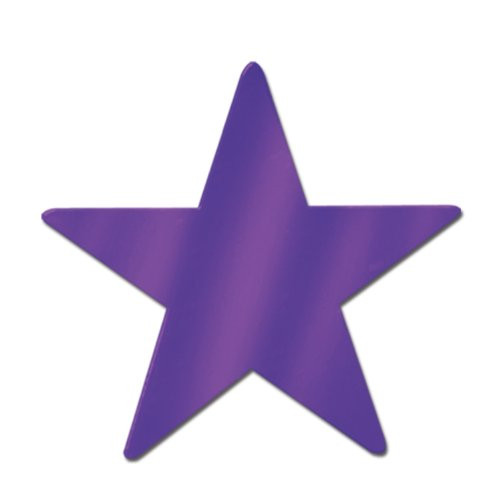Beistle 55837-PL 72-Piece Foil Star Cutouts, 5-Inch