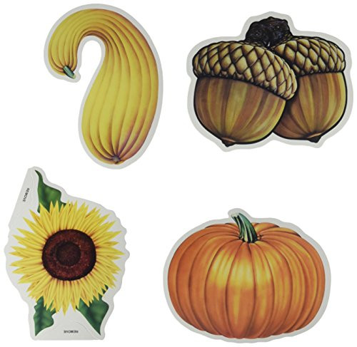 Beistle 10-Pack 5-Inch to 6-Inch Fall Decorative Cutouts, Mini