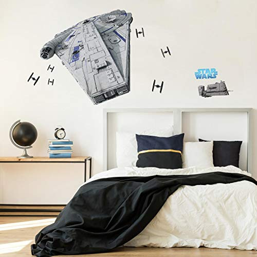 RoomMates Star Wars Han Solo Millennium Falcon Giant Wall Decal RoomMates Star Wars Han Solo Millennium Falcon Giant Wall Decal