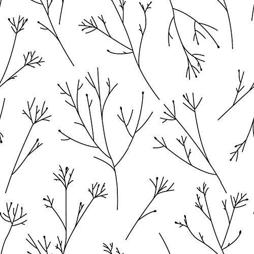 RoomMates RMK11374RL Twigs Peel and Stick Wallpaper, Black, White