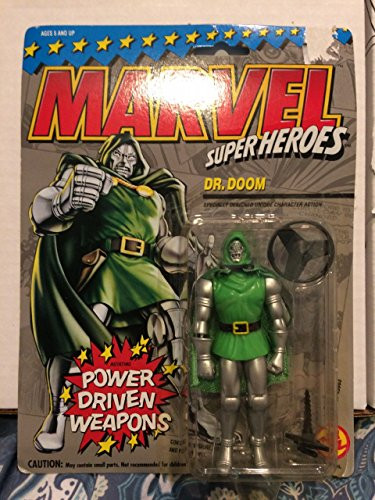Toy Biz Marvel Super Heroes Dr. Doom (Power Driven Weapons) Action Figure 4.75 Inches