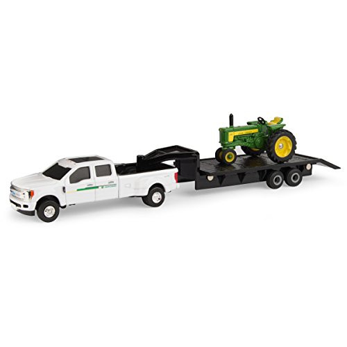 John Deere 530 Tractor with Trailer and Ford Truck