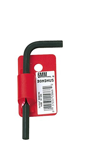 Bondhus 15872 8mm Hex Tip Key L-Wrench with ProGuard Finish, Tagged and Barcoded, Short Arm