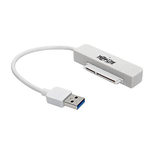 Tripp Lite 6in USB 3.0 SuperSpeed to SATA III Adapter Cable w/ UASP, 2.5in SATA Hard Drives, White (U338-06N-SATA-W)