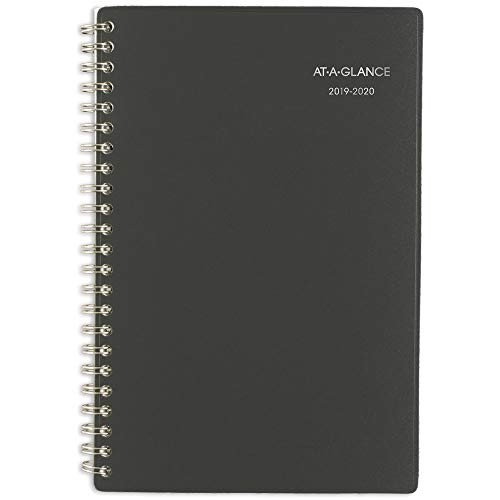 AT-A-GLANCE 2019-2020 Academic Year Weekly & Monthly Planner, Small, 5" x 8", DayMinder, Charcoal (AYC20045)