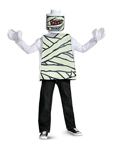 Disguise Lego Mummy Classic Costume, White, Medium (7-8)