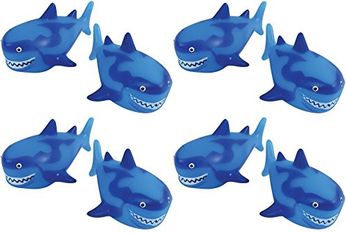 U.S. Toy Shark Water Squirter Pool Beach Bath Toys - Pack of 12