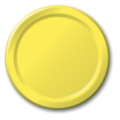 Creative Converting Touch of Color 24 Count Paper Banquet Plates, School Bus Yellow