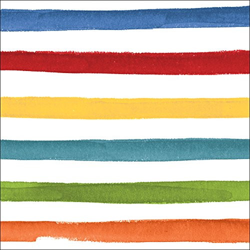 Creative Converting 24 Count Premium Patterned Beverage Napkins, Dotted and Striped, Multicolor